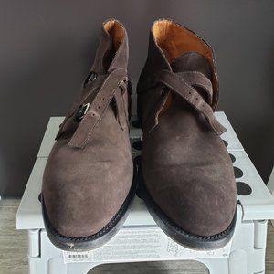 Aquatalia Size 11 Brown Waterproof Suede-Looking … - image 1